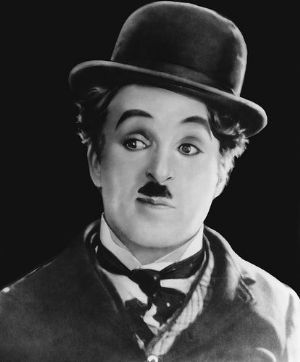Charlie Chaplin in a bowler hat