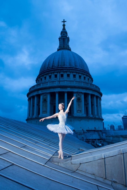 ballerina on the roof of St Paul's Cathedral